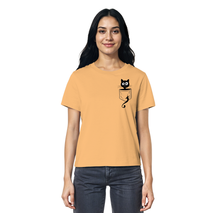 Schwarze Katze in der Tasche - Ladies Organic Shirt