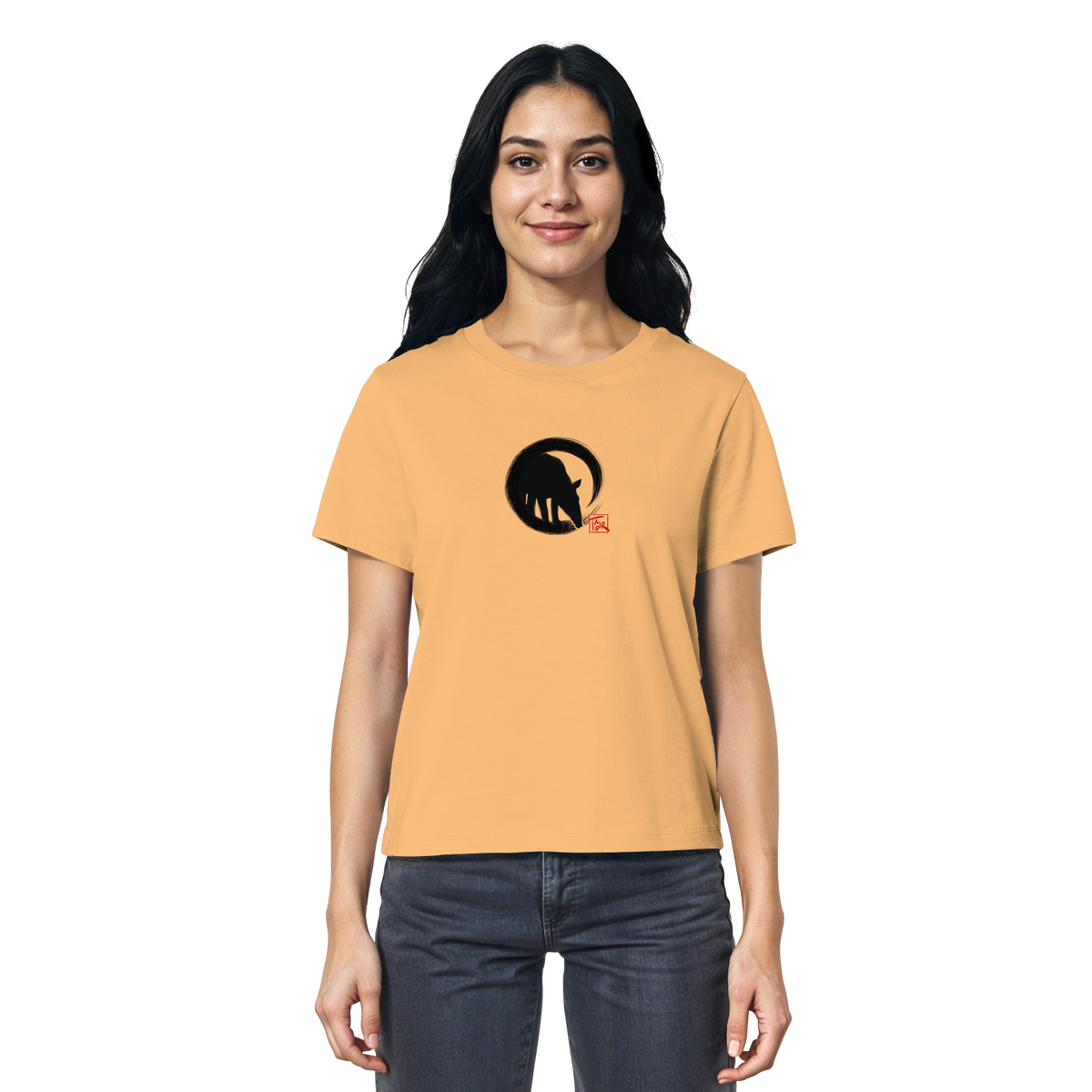 Zen Tapir im japanischen Enso Kreis - Ladies Organic Shirt