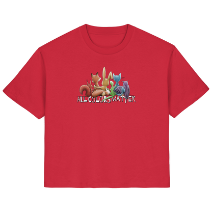 All Colors Matter! Regenbogen Tiere für Vielfalt - Ladies Organic Shirt