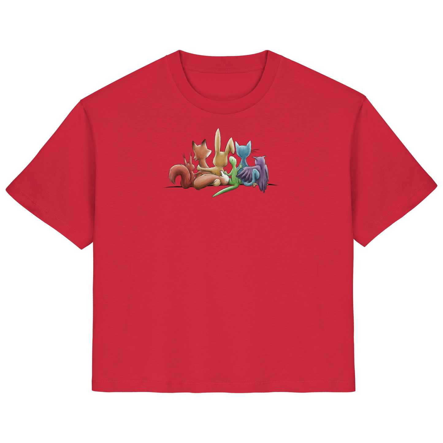 Regenbogen Tiere für Freundschaft, Toleranz und Vielfalt - Ladies Organic Shirt