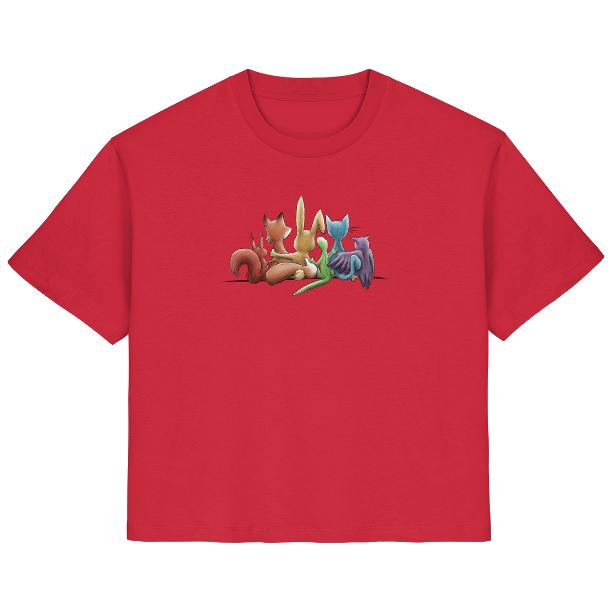 Regenbogen Tiere für Freundschaft, Toleranz und Vielfalt - Ladies Organic Shirt