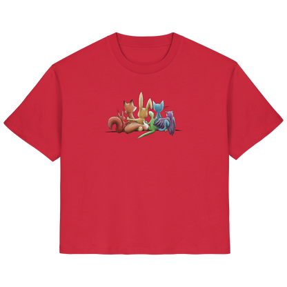 Regenbogen Tiere für Freundschaft, Toleranz und Vielfalt - Ladies Organic Shirt