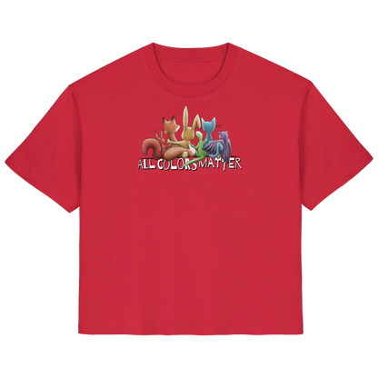 All Colors Matter! Regenbogen Tiere für Vielfalt - Ladies Organic Shirt