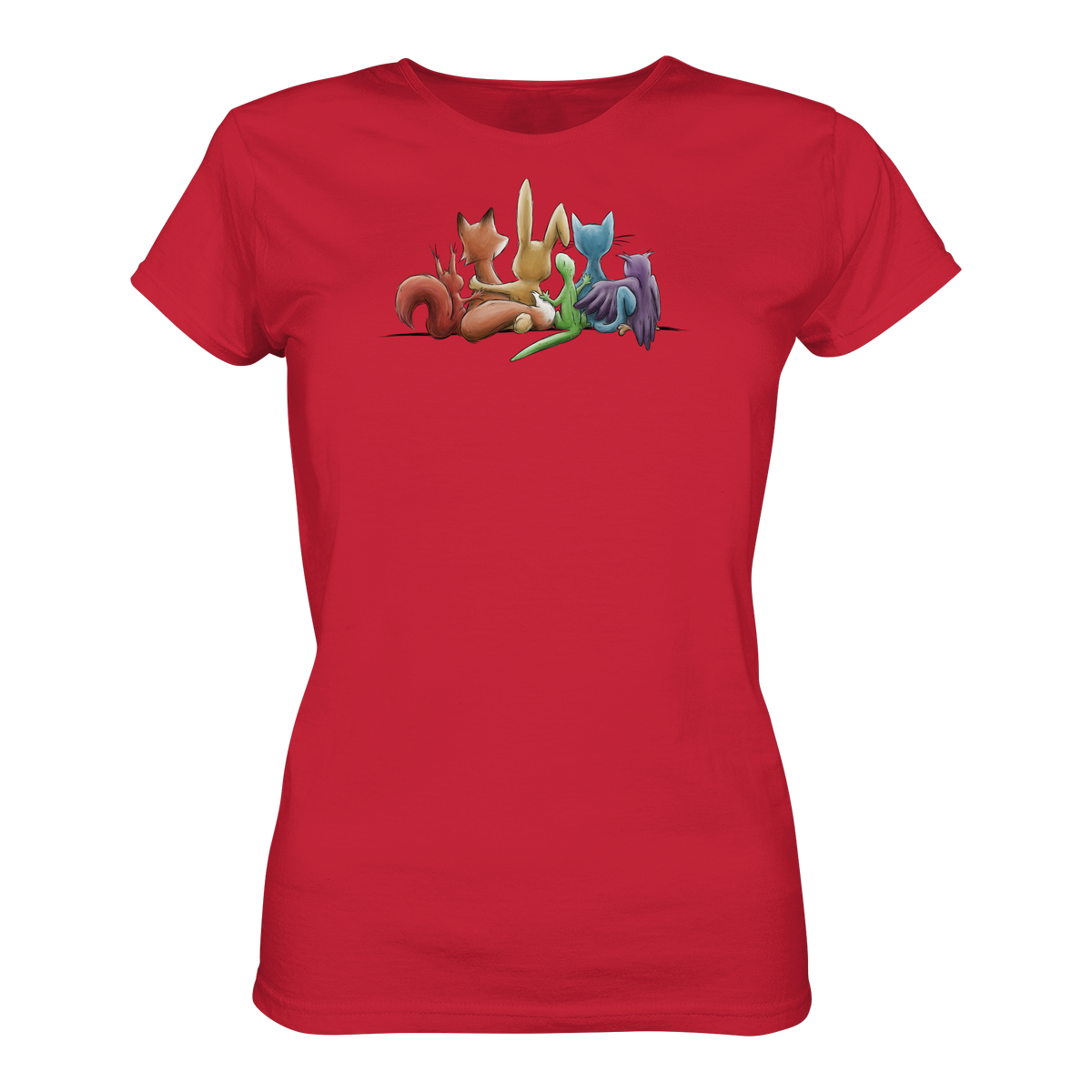 Regenbogen Tiere für Freundschaft, Toleranz und Vielfalt - Ladies Organic Shirt