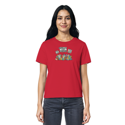 Demo-Katzen gegen Faschismus und für Vielfalt - Ladies Organic Shirt