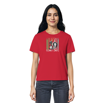 Life Stinks Sometimes Stinktier Weisheit - Ladies Organic Shirt
