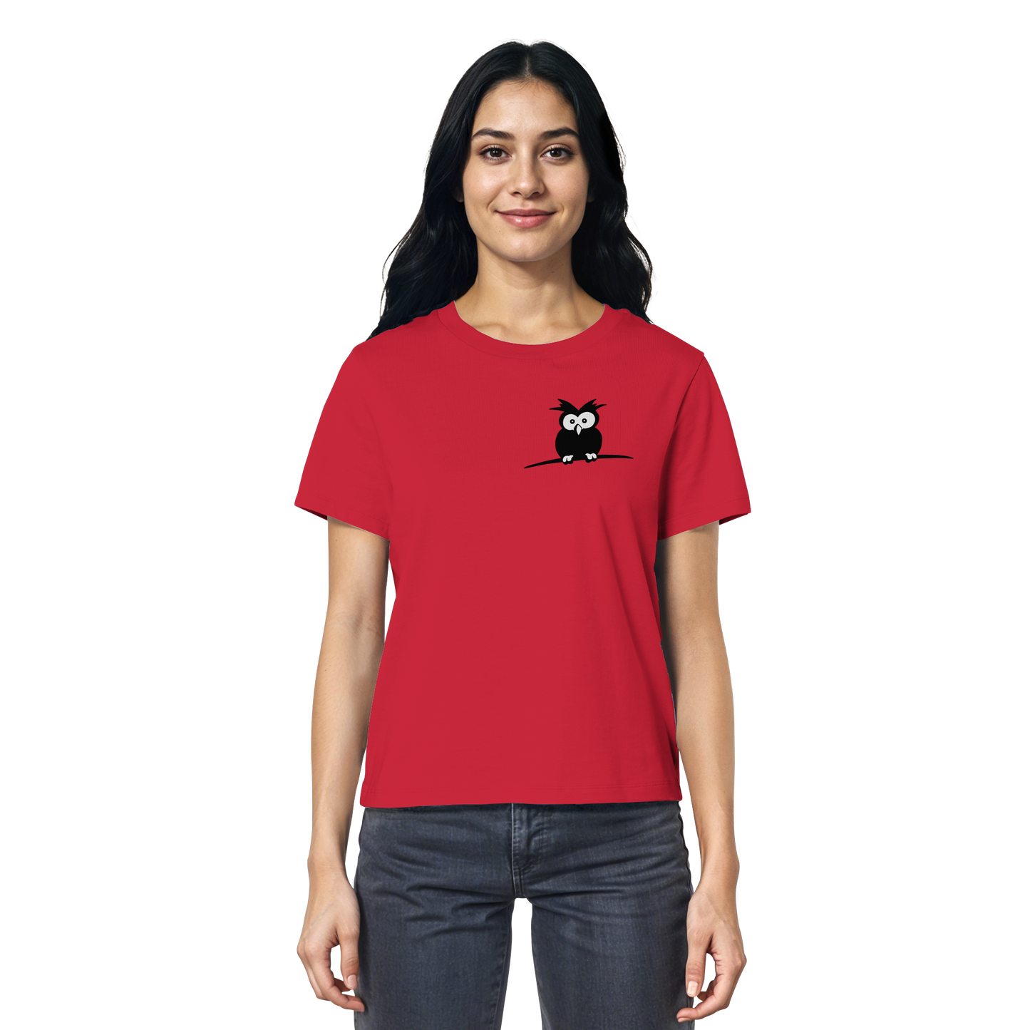 Kleine struppige Eule - Ladies Organic Shirt