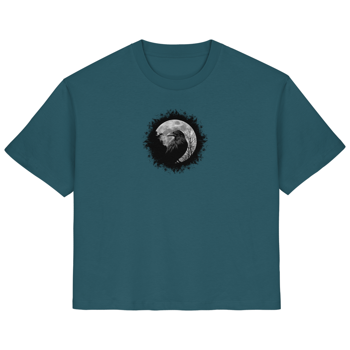 Schwarzer Rabe bei Vollmond  - Ladies Organic Shirt