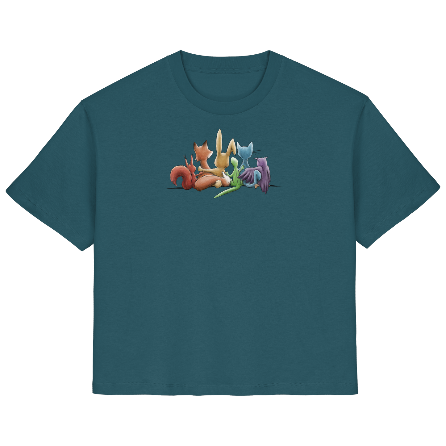 Regenbogen Tiere für Freundschaft, Toleranz und Vielfalt - Ladies Organic Shirt