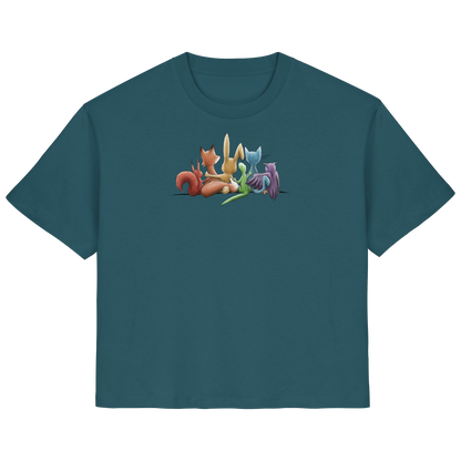 Regenbogen Tiere für Freundschaft, Toleranz und Vielfalt - Ladies Organic Shirt