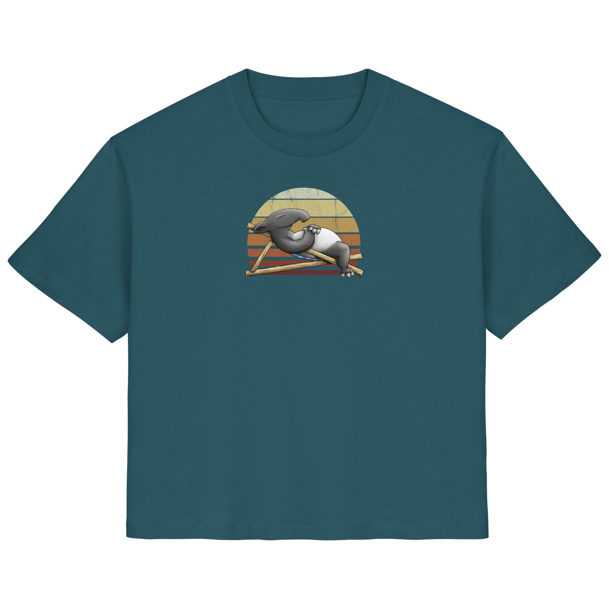 Lässiger Retro Sundown Tapir - Ladies Organic Shirt