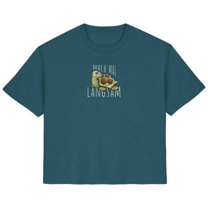 Mach mal langsam Schildkröte - Ladies Organic Shirt