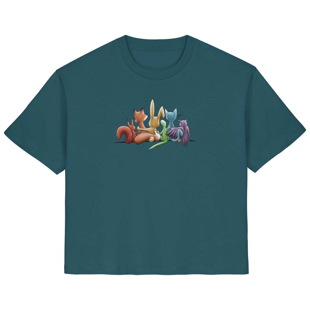 Regenbogen Tiere für Freundschaft, Toleranz und Vielfalt - Ladies Organic Shirt