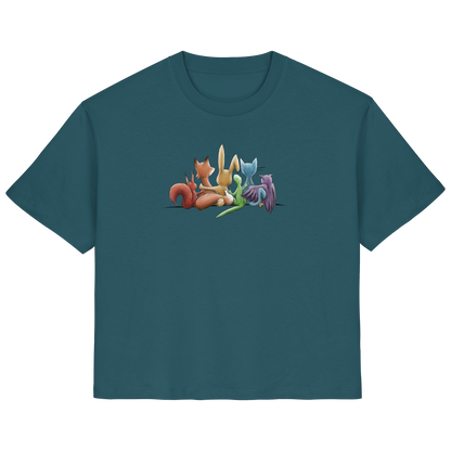 Regenbogen Tiere für Freundschaft, Toleranz und Vielfalt - Ladies Organic Shirt