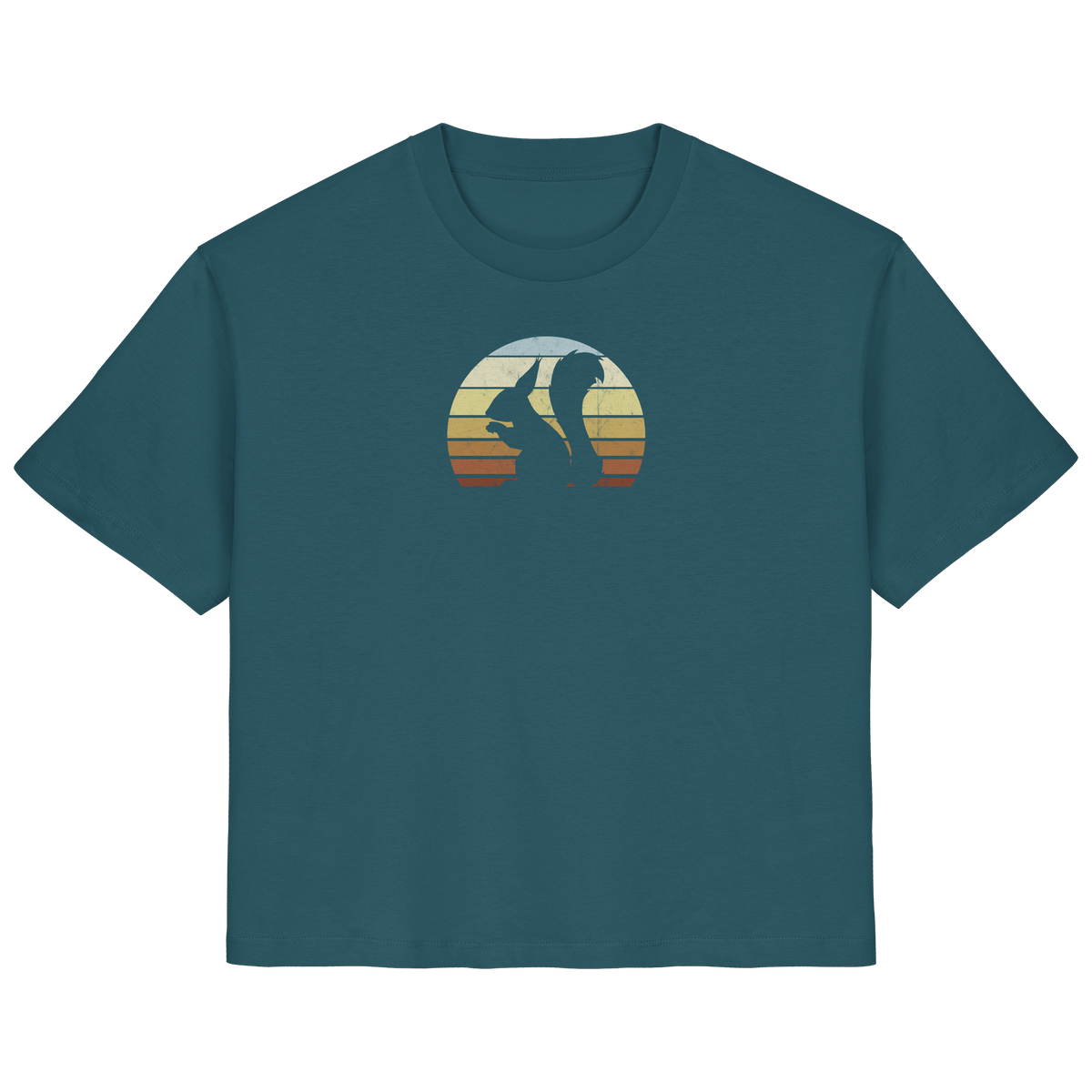 Retro Eichhörnchen Silhouette - Ladies Organic Shirt