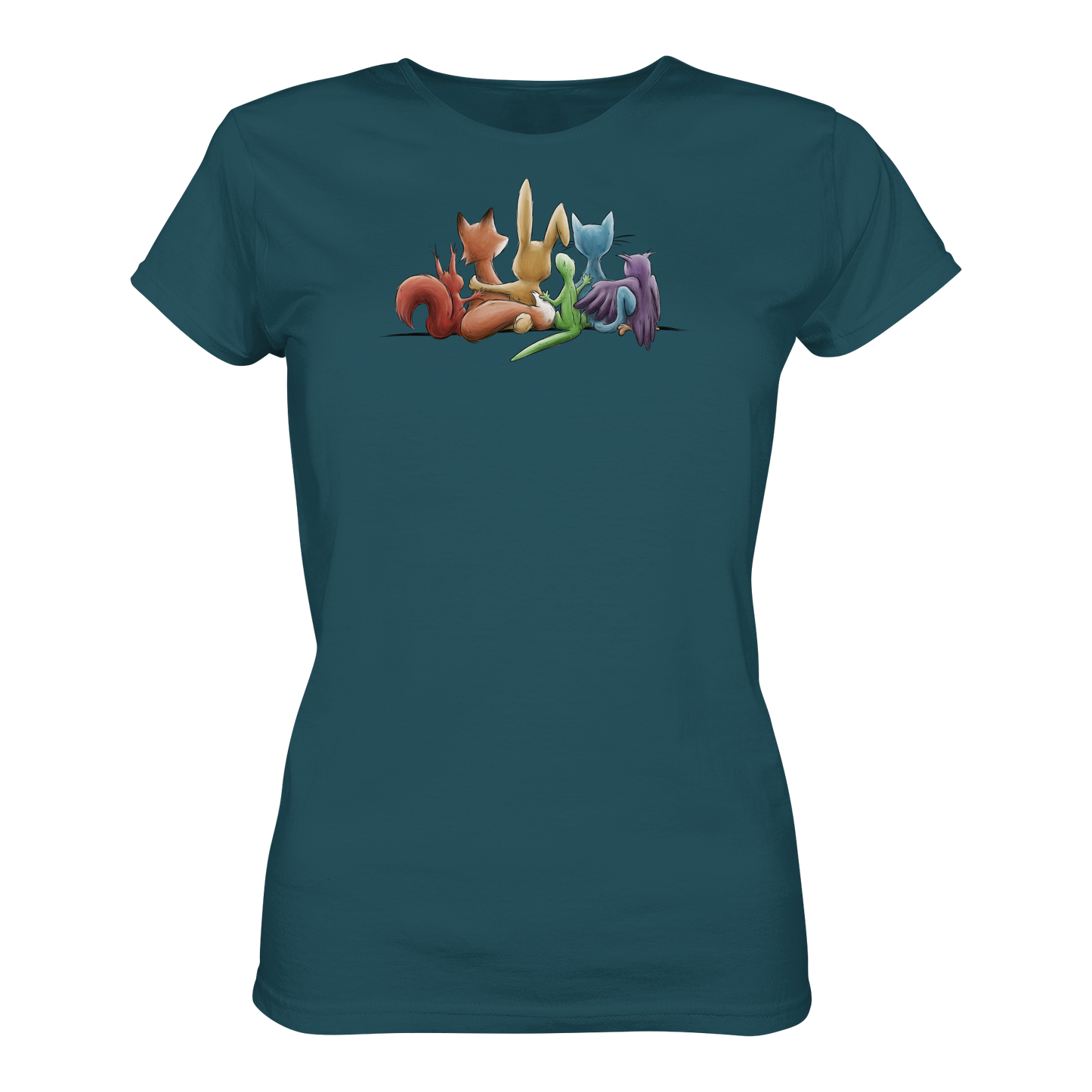 Regenbogen Tiere für Freundschaft, Toleranz und Vielfalt - Ladies Organic Shirt