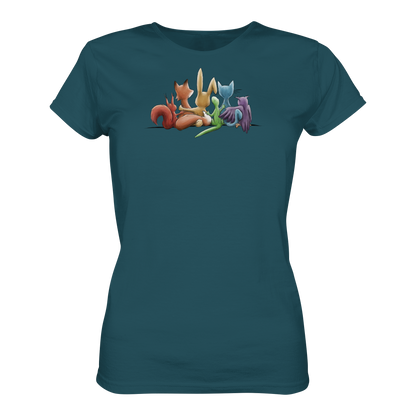 Regenbogen Tiere für Freundschaft, Toleranz und Vielfalt - Ladies Organic Shirt