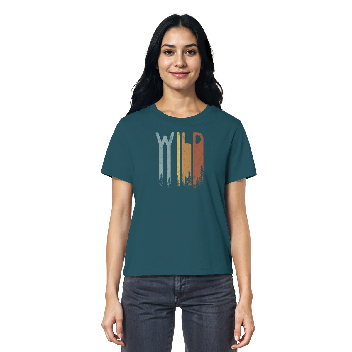 Wild Retro Schriftzug - Ladies Organic Shirt