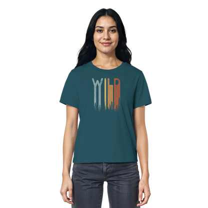 Wild Retro Schriftzug - Ladies Organic Shirt