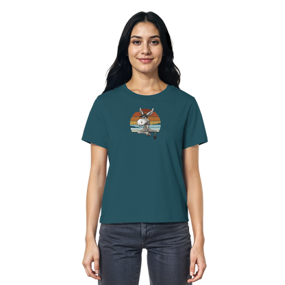 Lässiges Maultier Retro Esel - Ladies Organic Shirt