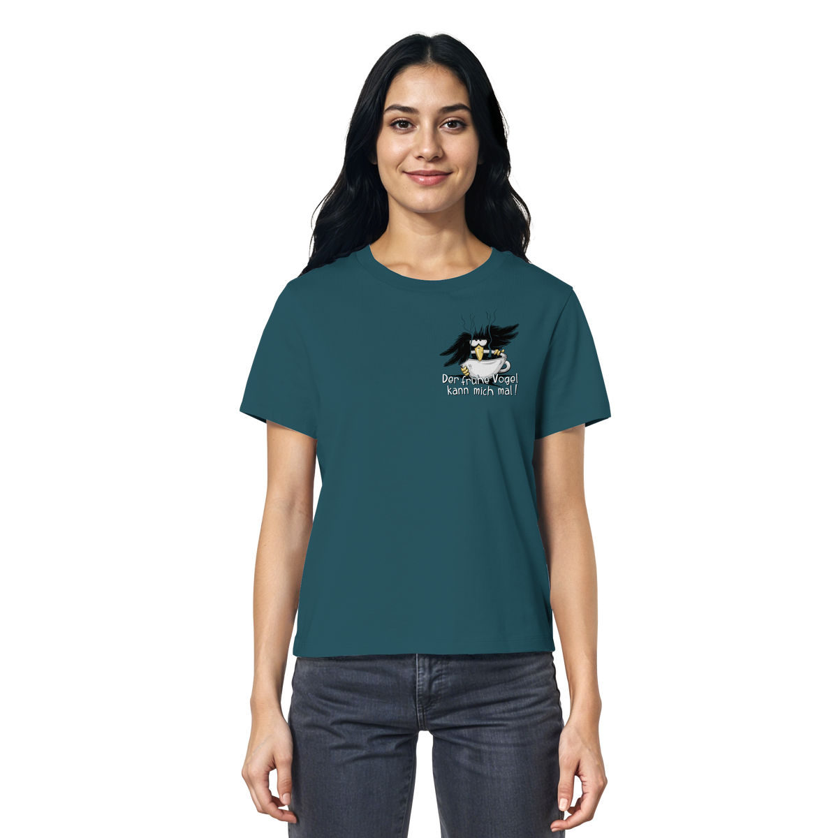 Der frühe Vogel kann mich mal | Kaffee Rabe - Ladies Organic Shirt