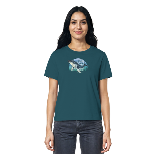 Retro Unterwasser Buckelwal - Ladies Organic Shirt