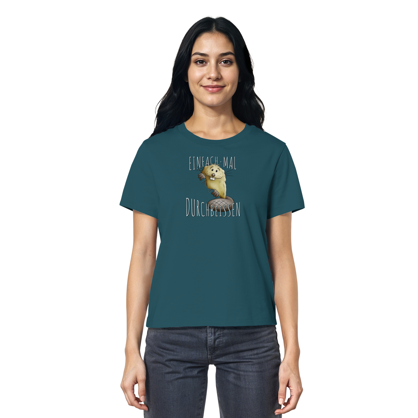 Einfach mal Durchbeissen Biber - Ladies Organic Shirt