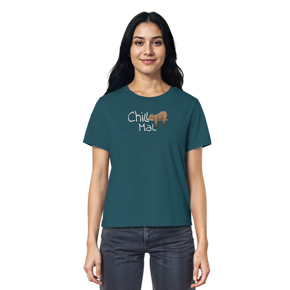 Chill Mal schläfriger Braunbär - Ladies Organic Shirt