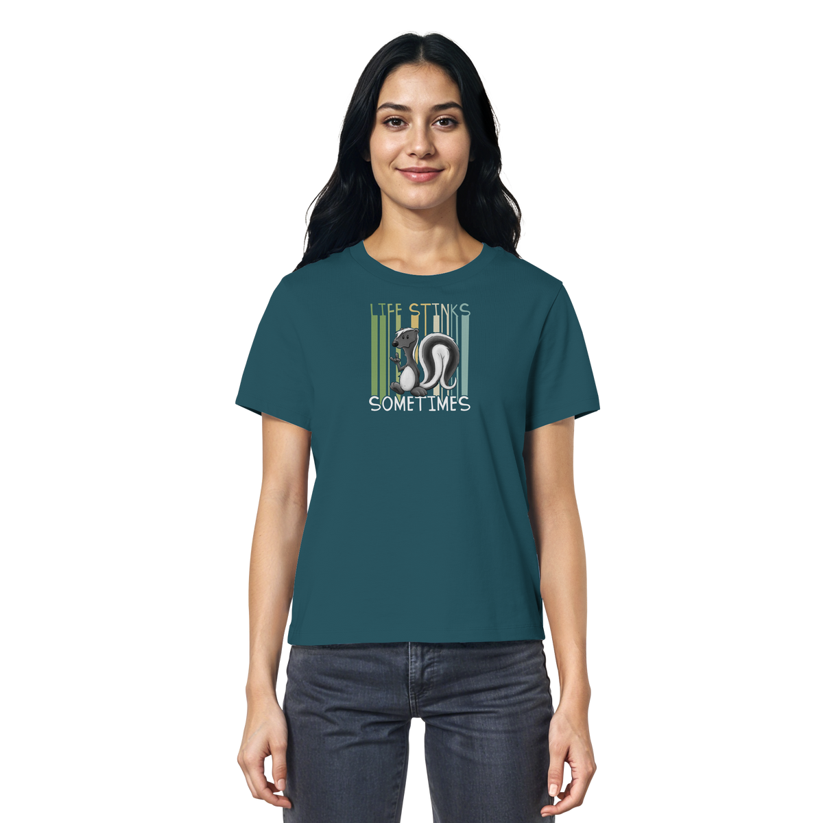 Life Stinks Sometimes Stinktier Weisheit - Ladies Organic Shirt