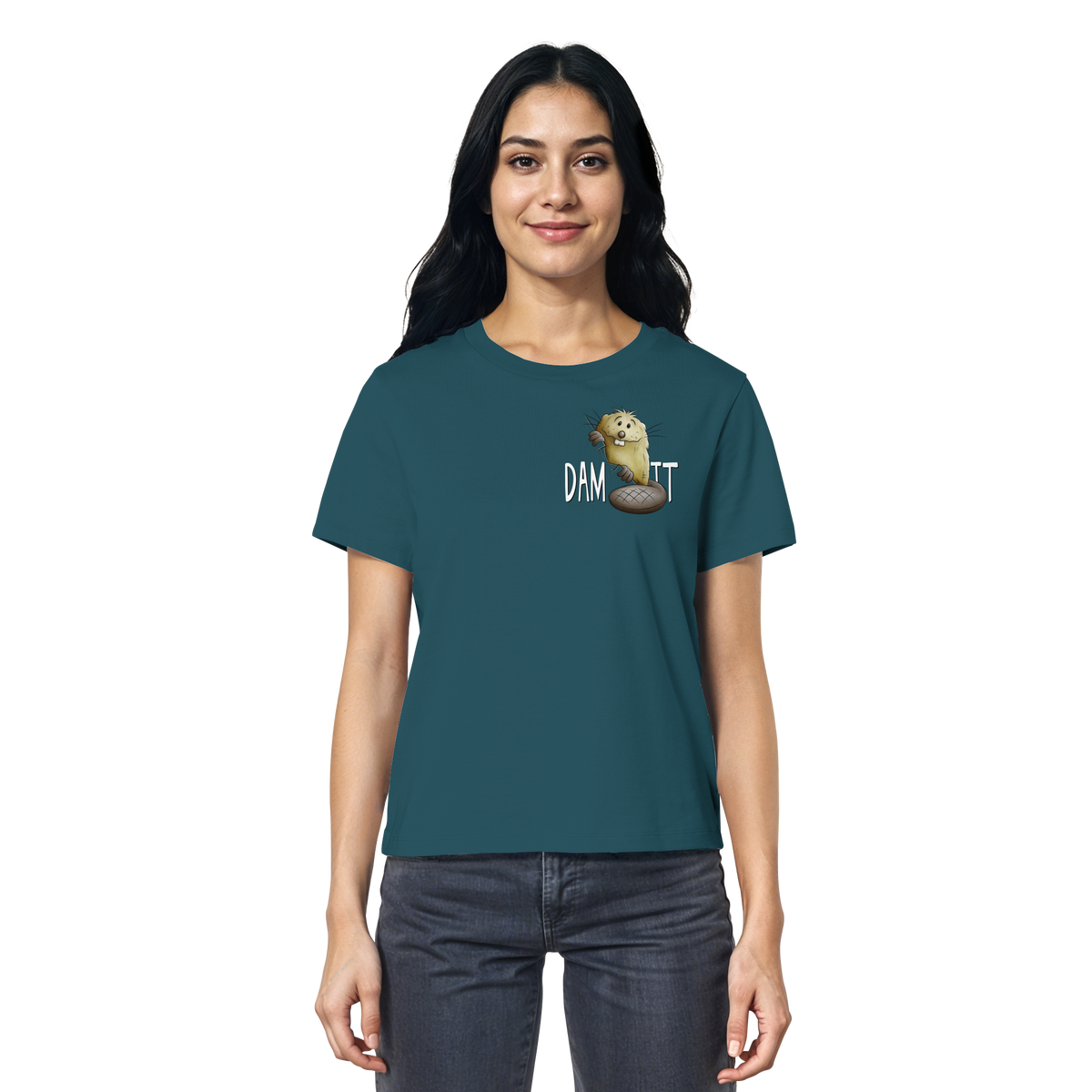 Dam It Verdammt Lustiger Biber - Ladies Organic Shirt