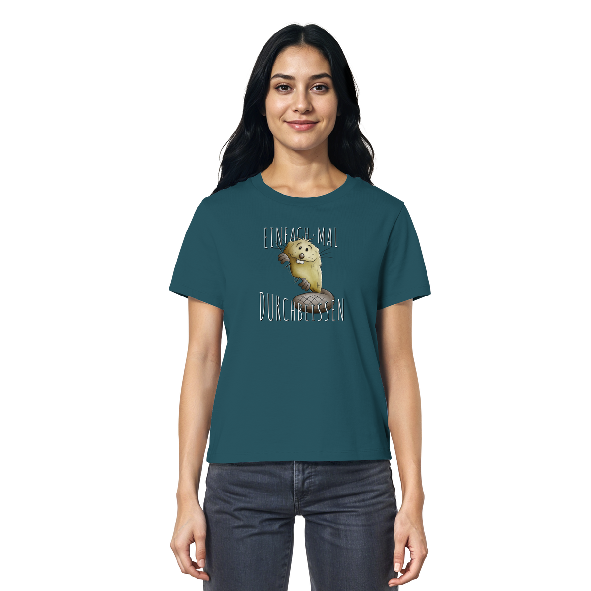 Einfach mal Durchbeissen Biber - Ladies Organic Shirt