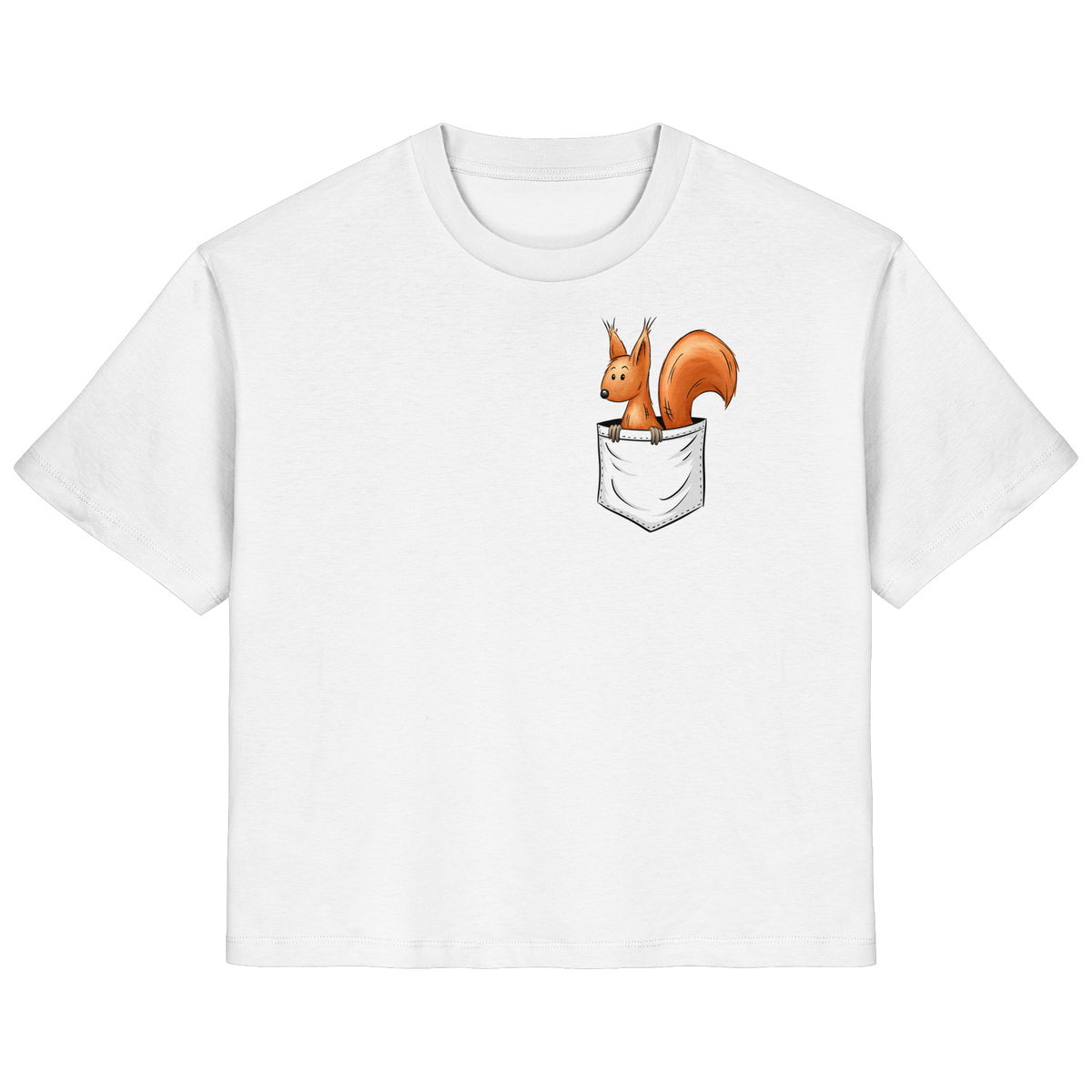 Lässiges Eichhörnchen In Tasche - Ladies Organic Shirt