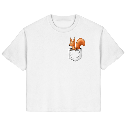 Lässiges Eichhörnchen In Tasche - Ladies Organic Shirt