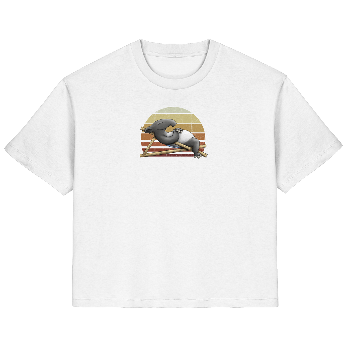 Lässiger Retro Sundown Tapir - Ladies Organic Shirt