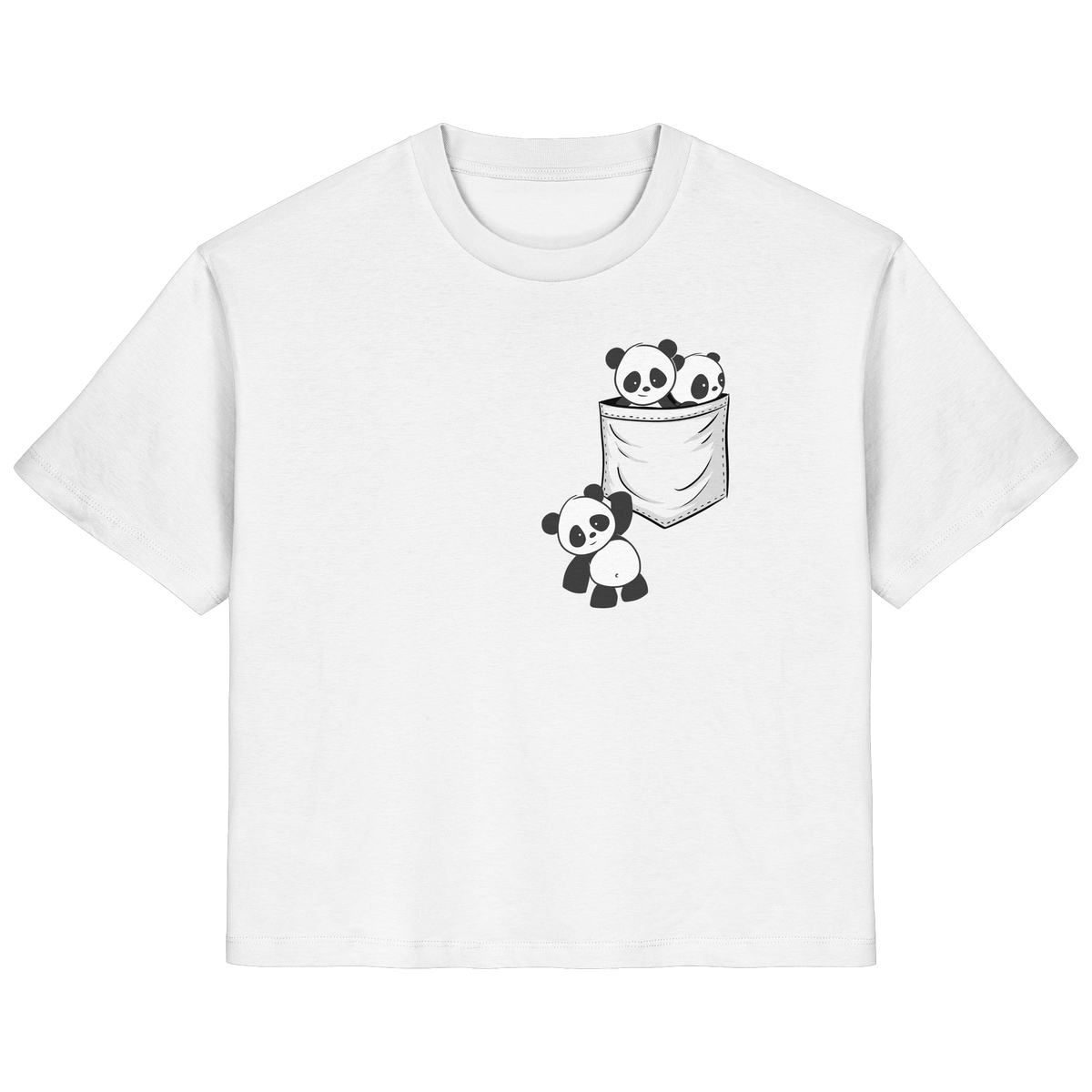 Kawaii Pandas in der Tasche - Ladies Organic Shirt