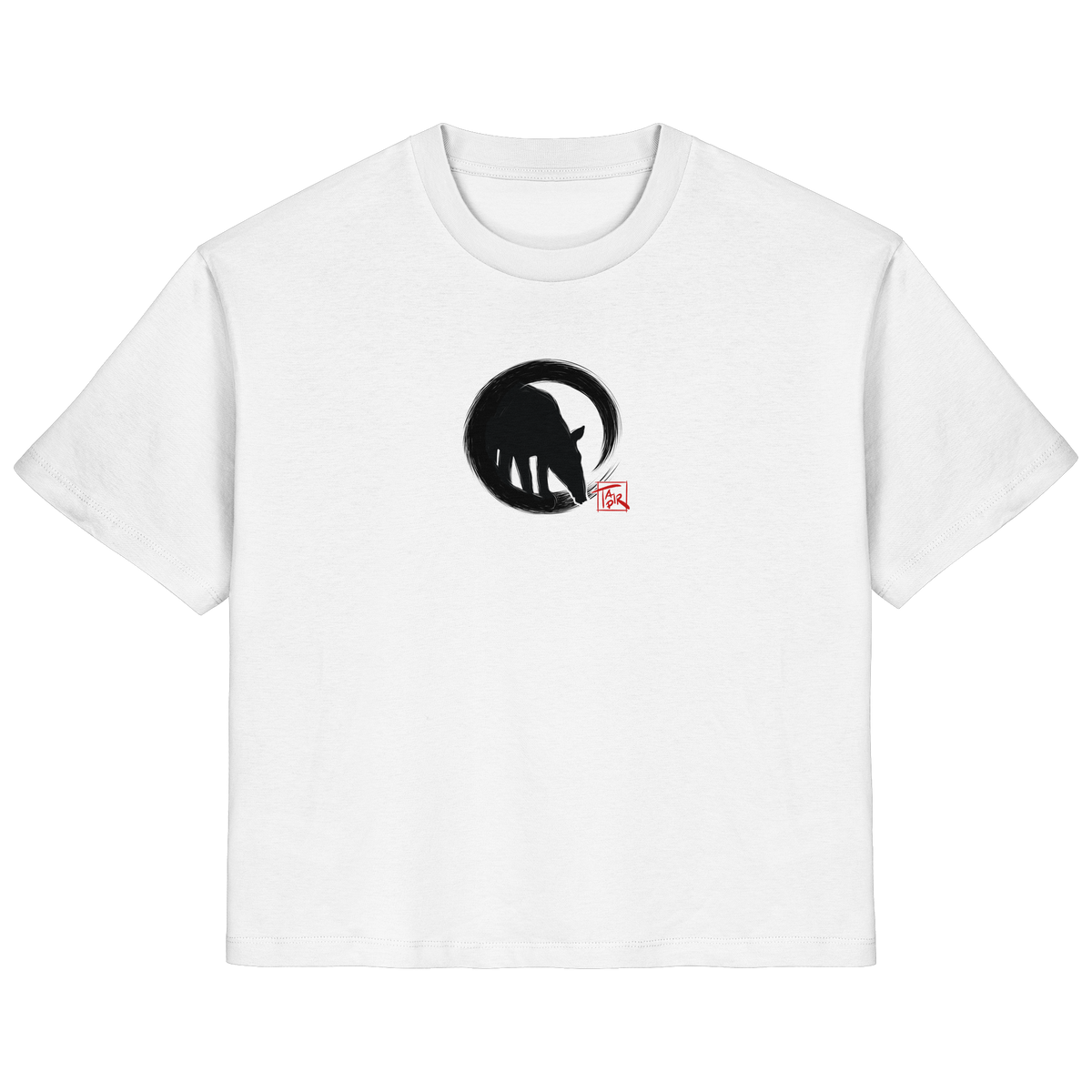 Zen Tapir im japanischen Enso Kreis - Ladies Organic Shirt