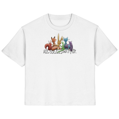 All Colors Matter! Regenbogen Tiere für Vielfalt - Ladies Organic Shirt