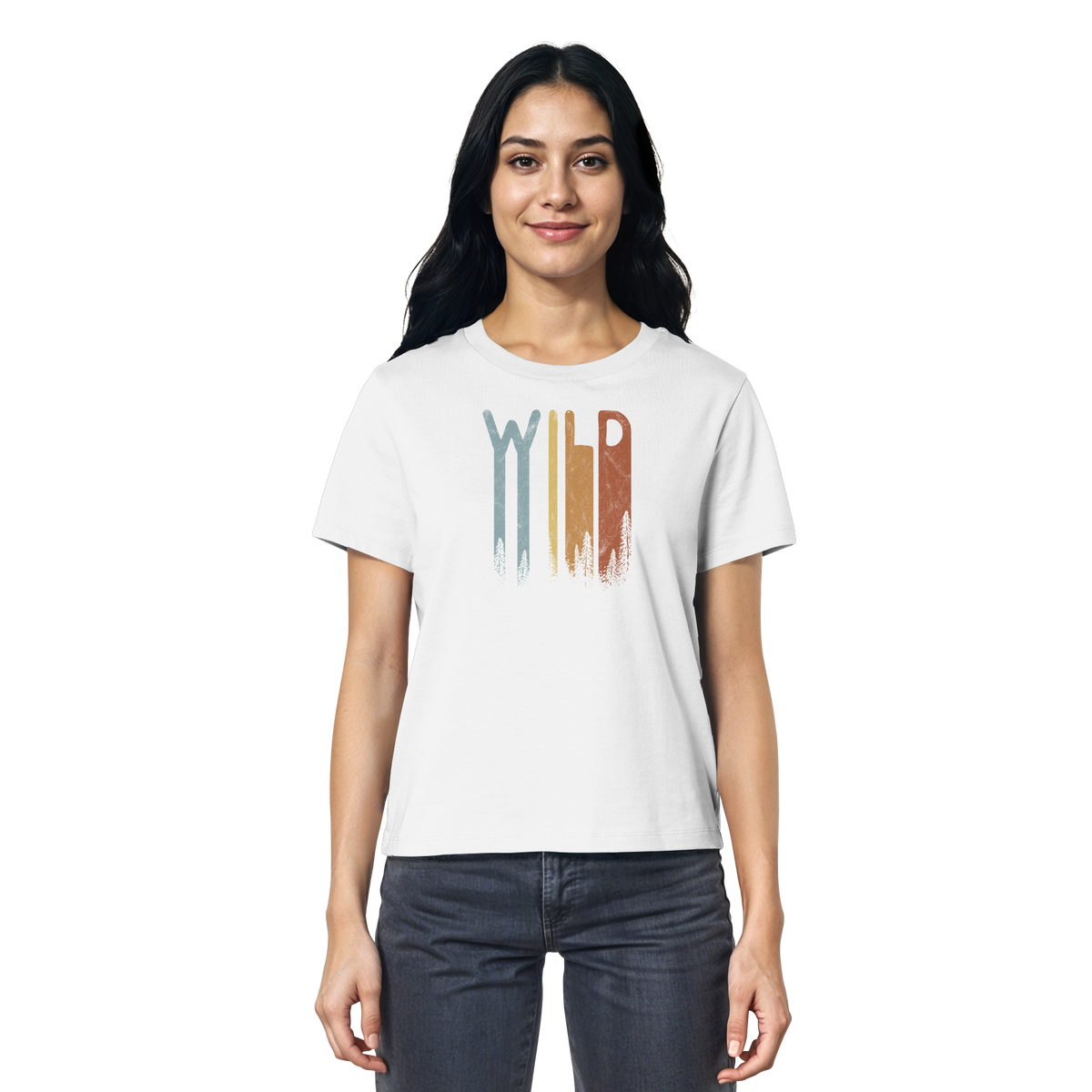 Wild Retro Schriftzug - Ladies Organic Shirt