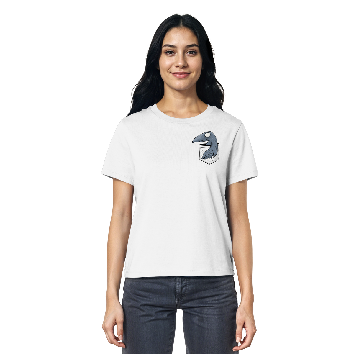 Grufti Rabe Krähe in der Tasche - Ladies Organic Shirt