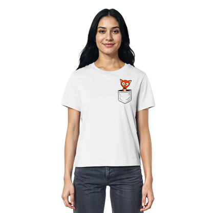 Fuchs in der Brusttasche | Taschen-Fuchs - Ladies Organic Shirt