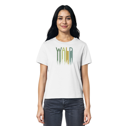 Wald Retro Forst Schriftzug - Ladies Organic Shirt