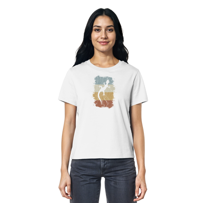 Retro Gecko Salamander Silhouette - Ladies Organic Shirt