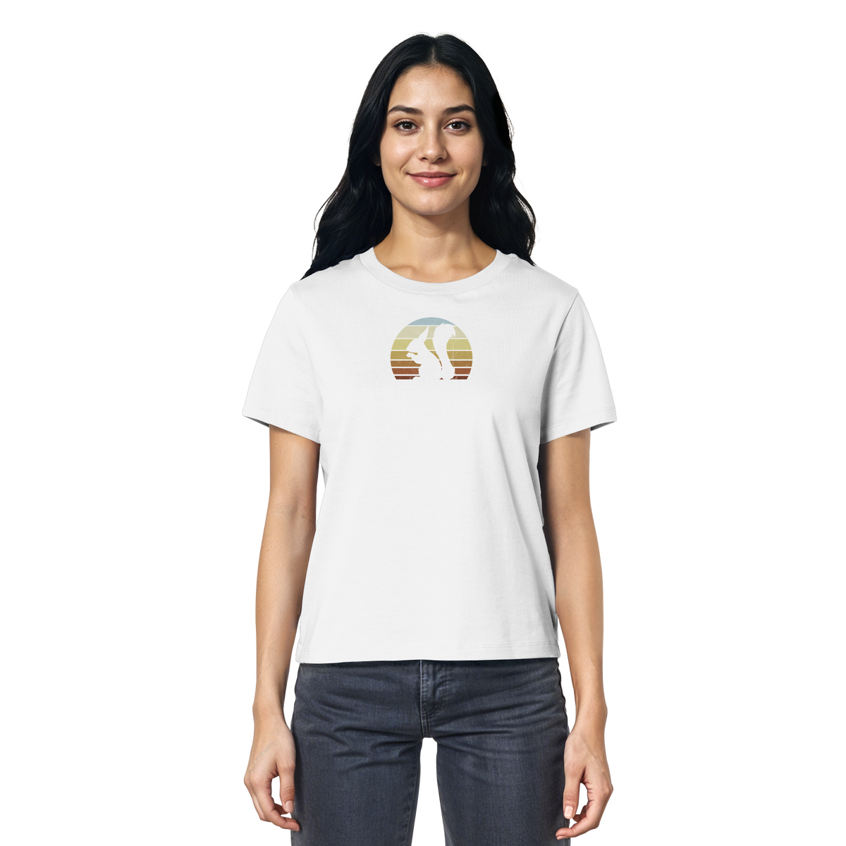 Retro Eichhörnchen Silhouette - Ladies Organic Shirt