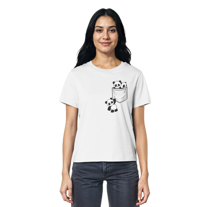 Kawaii Pandas in der Tasche - Ladies Organic Shirt