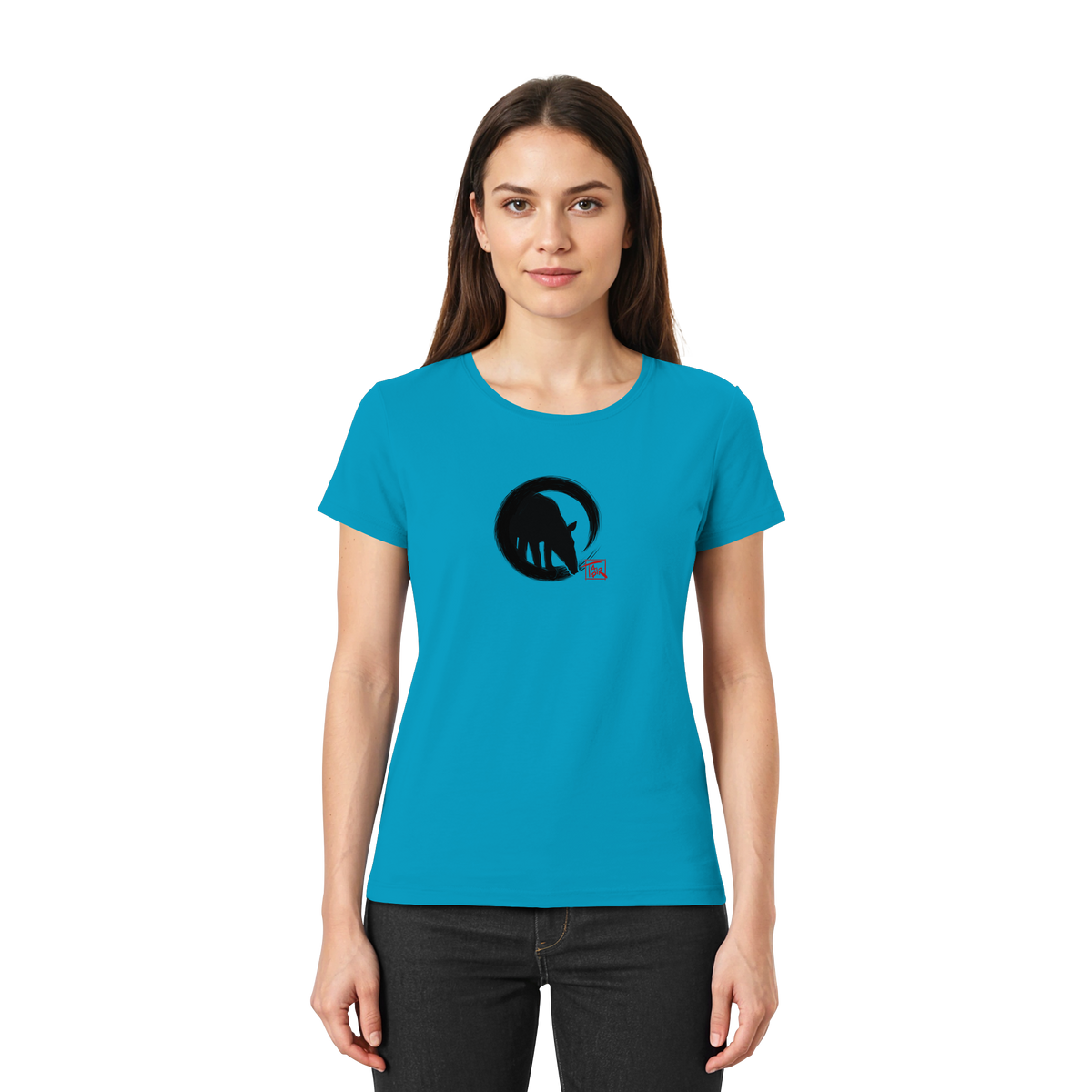 Zen Tapir im japanischen Enso Kreis - Ladies Premium Shirt