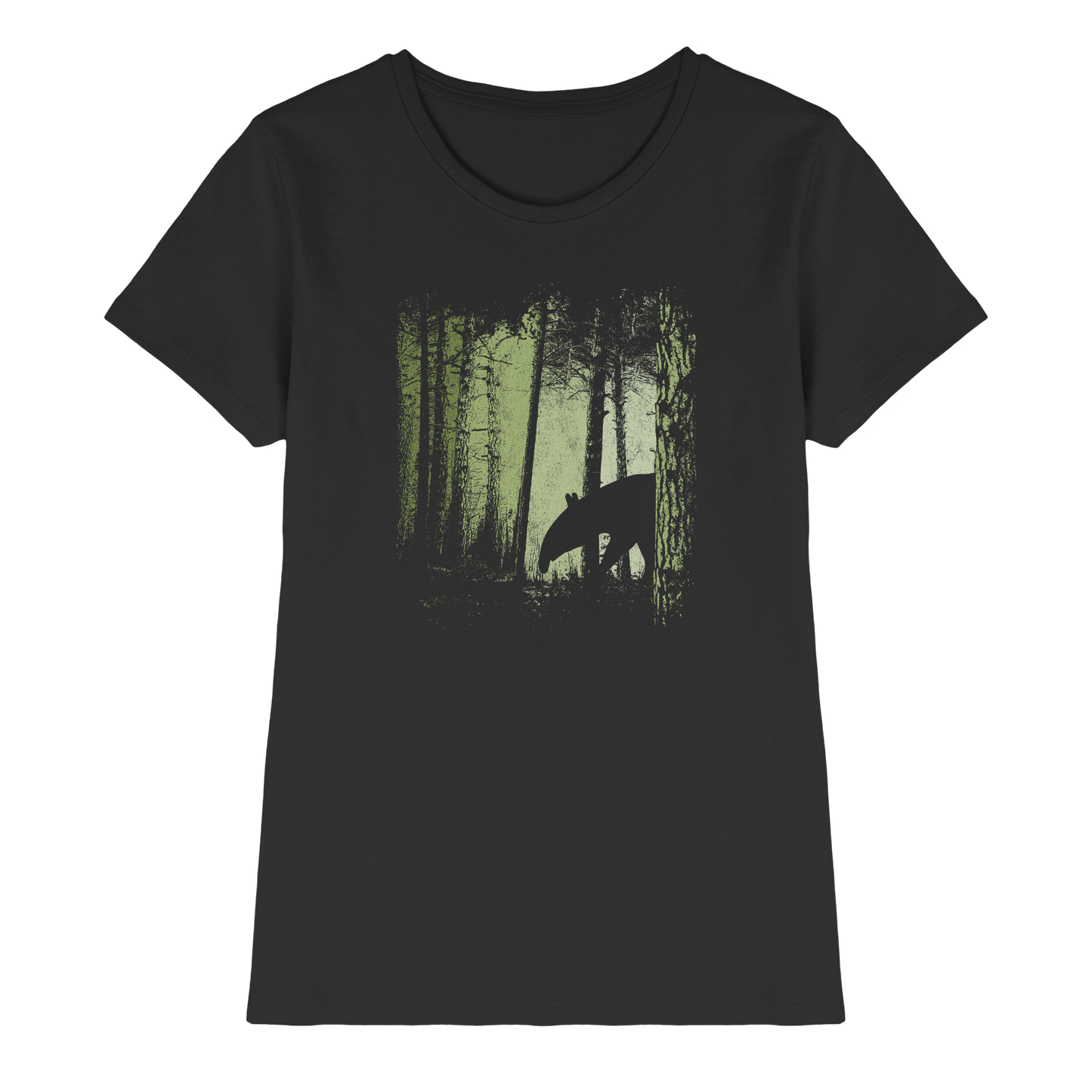 Lässiger Tapir im Zwielicht Wald - Ladies Premium Shirt