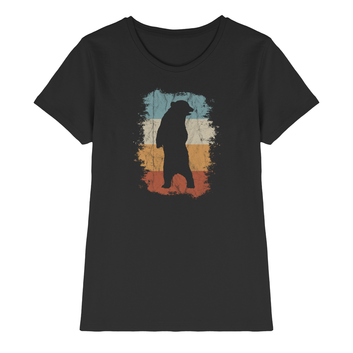 Retro Bären-Silhouette - Ladies Premium Shirt