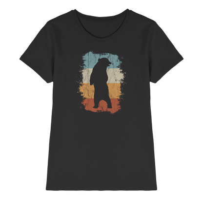 Retro Bären-Silhouette - Ladies Premium Shirt