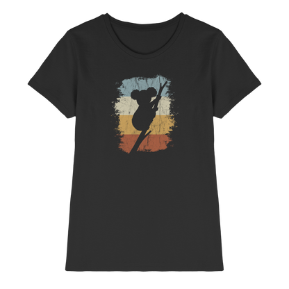 Retro kletternder Koala-Bär - Ladies Premium Shirt