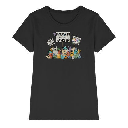 Demo-Katzen gegen Faschismus und für Vielfalt - Ladies Premium Shirt